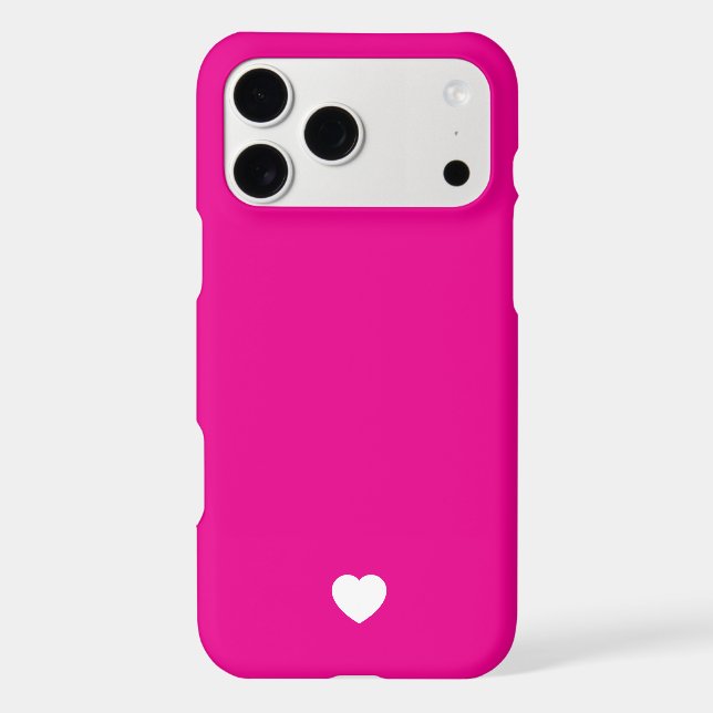 Custom Bold Pink Heart Phone Case – iPhone 17 (Back)