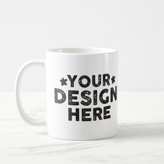 Custom Bold Say Their Name design for men  Coffee Mug (Left)