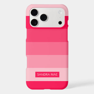 Custom Bold Summer Red Blush Pink Art Stripes