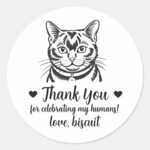 Custom Bombay Cat Wedding Favour Stickers