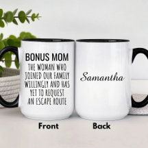 Custom Bonus Mom Definition Funny Stepmother Gift