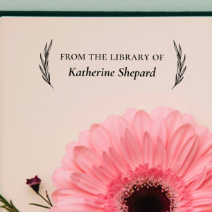 Custom Book Classic "From the Library Of"  Rubber Stamp