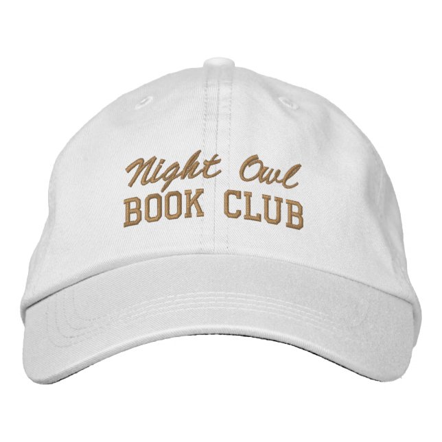 Custom Book Club Name Embroidered Hat (Front)