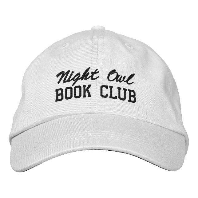 Custom Book Club Name Embroidered Hat (Front)