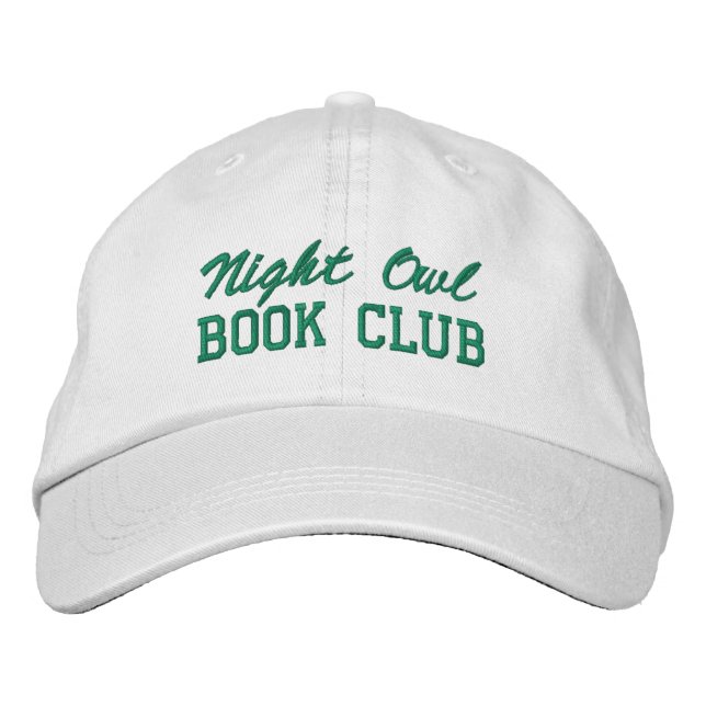 Custom Book Club Name Embroidered Hat (Front)