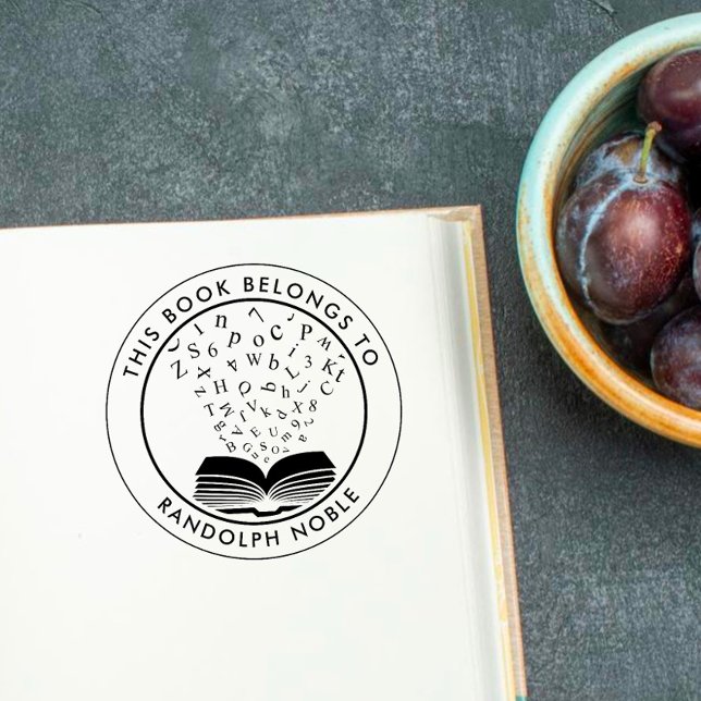 Custom Book From the Library Of Letters Rubber Stamp (Creator Uploaded)
