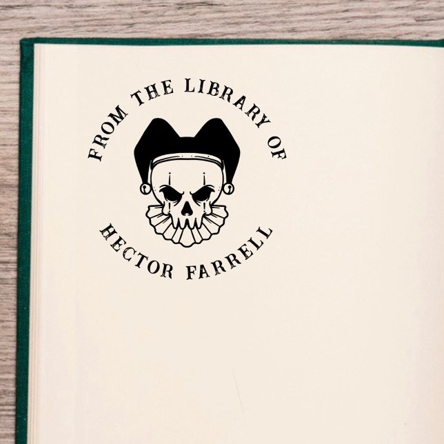 Custom Book | Gothic Jester Skull  Rubber Stamp (Creator Uploaded)