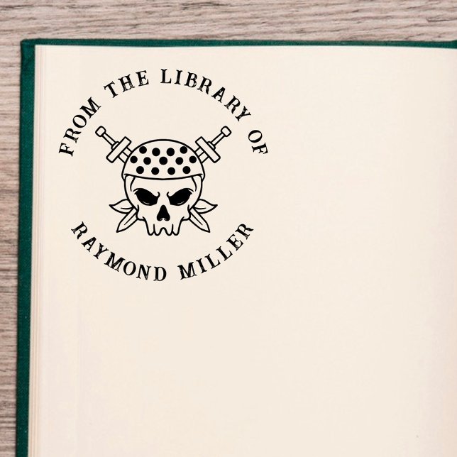 Custom Book | Gothic Pirate Skull  Rubber Stamp (Creator Uploaded)