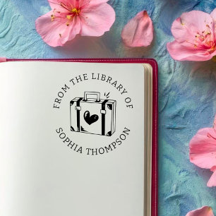 Custom Book   Love Travelling Luggage Self-inking Stamp