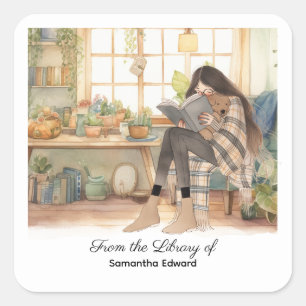 Custom Book Square Sticker
