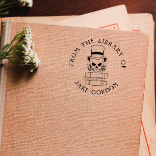 Custom Book   Stylish Skull Gothic Self-inking Stamp