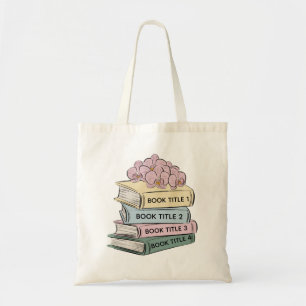 Custom Book Tote Bag, Bookish Personalised  Bag