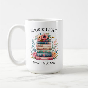 Custom Bookish Soul Book Lover Gift Bookworm Coffee Mug
