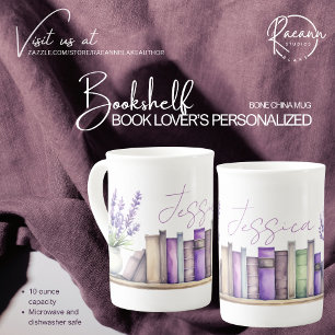 Custom Bookshelf Bone China Mug