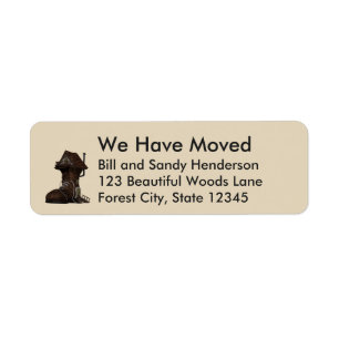 Custom Boot Home We Have Moved Moving Announcement Return Address Label