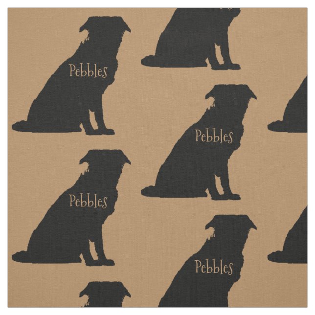 Custom Border Collie Dog Breed Fabric (Swatch)