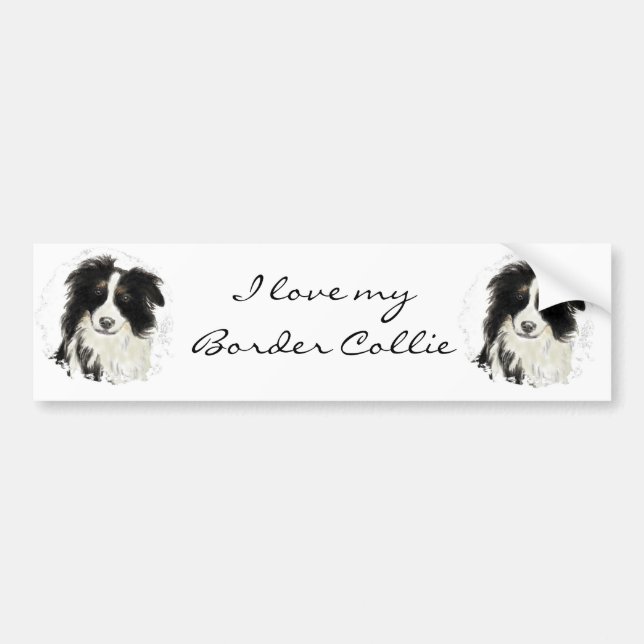 Custom Border Collie - Dog Collection Bumper Sticker (Front)