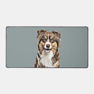 Custom Border Collie Dog Personalised Drawing Desk Mat