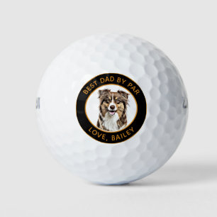 Custom Border Collie Dog Personalised Drawing Golf Balls