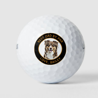 Custom Border Collie Dog Personalised Drawing Golf Balls