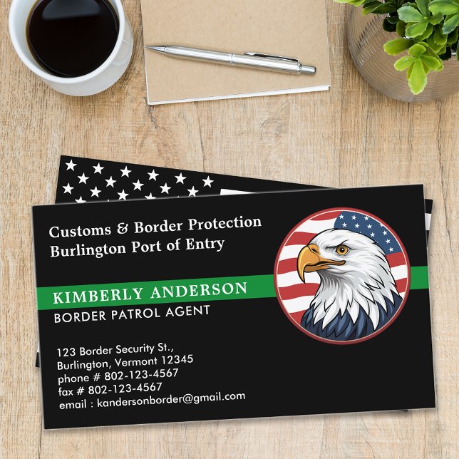Custom Border Patrol Agent Federal Military Logo Business Card (Creator Uploaded)