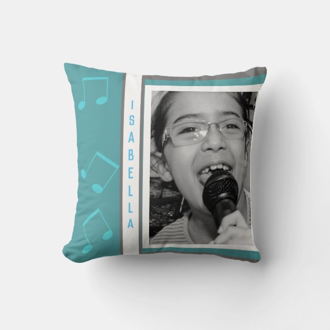 Custom Born To Sing Photo Karaoke Music Cushion (Front)