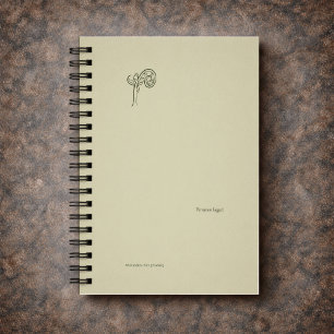 Custom Botanical Dark Academia Fern Fiddlehead Planner