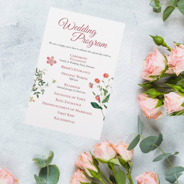 Custom Botanical Wedding Program (Creator Uploaded)