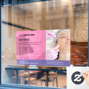 Custom Botox Treatment Service Window Cling