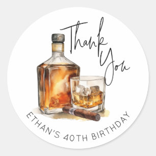 Custom Bourbon Thank You Stickers Whiskey Labels