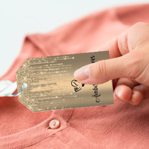 Custom Boutique Clothing Price Tag Gold Drips Logo