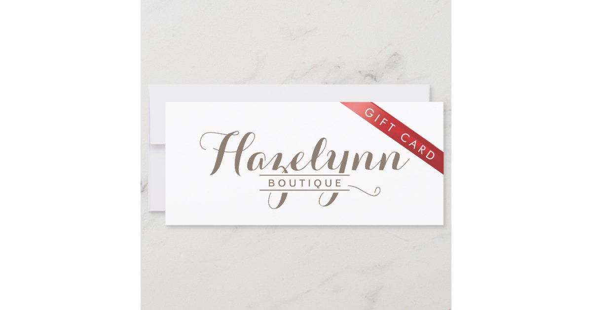 Custom Boutique Gift Certificates Zazzle