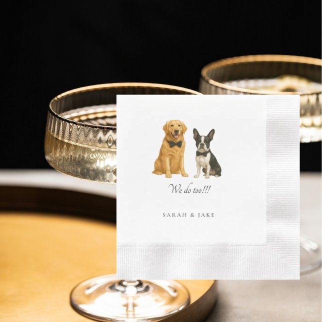 Custom Bow Tie  2 Pet Wedding Napkins (Creator Uploaded)
