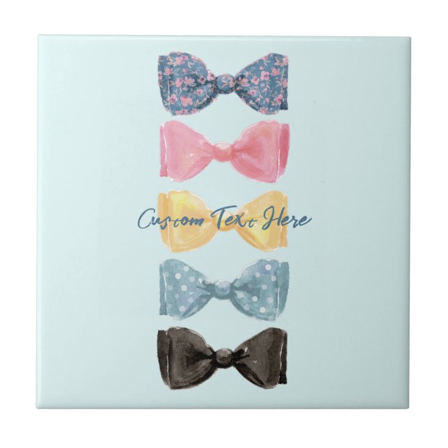 Custom Bow Ties Ceramic Tile (Front)