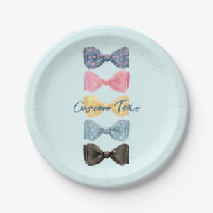 Custom Bow Ties Paper Plate