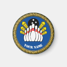 Custom Bowling - Add Name - Blue