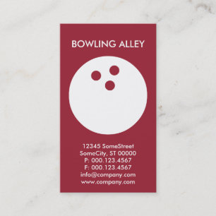 custom bowling alley business card