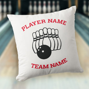 Custom Bowling Team Logo Sports Bar Home Decor Cushion