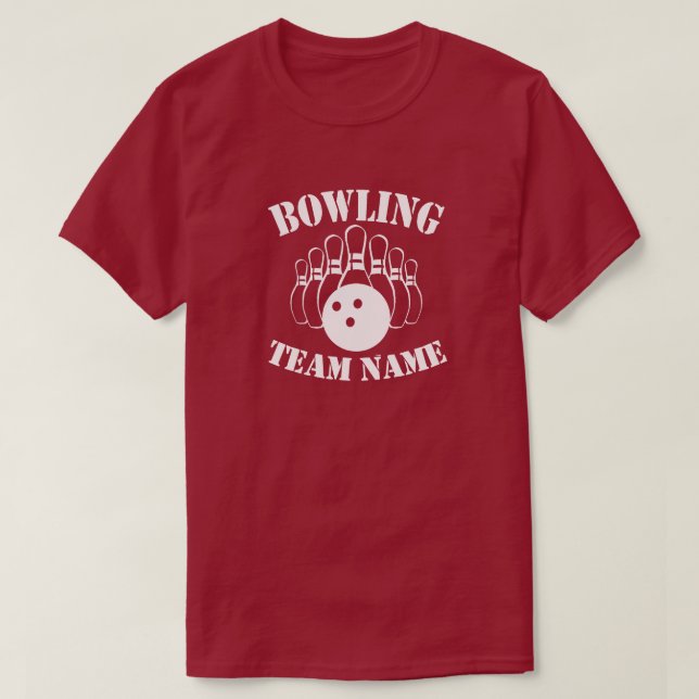 Custom Bowling Team  T-Shirt (Design Front)