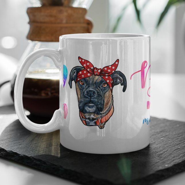 Custom Boxer Mum Cute Mother's Day Dog Lover Coffee Mug (Creator Uploaded)