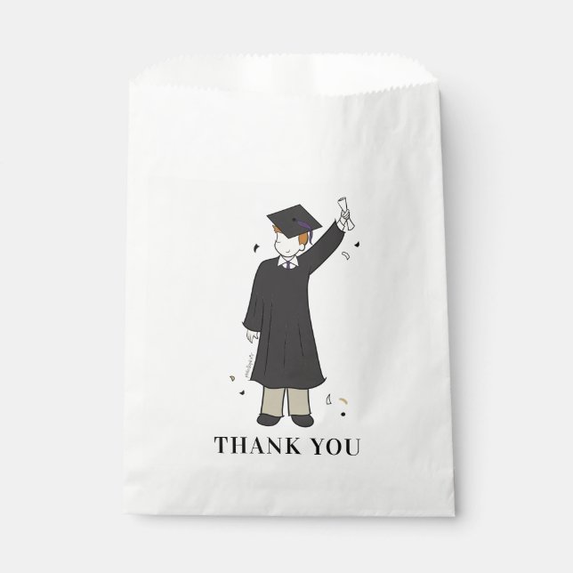 Custom Boy Avatar | High School Graduation Favour  Bag (Front)