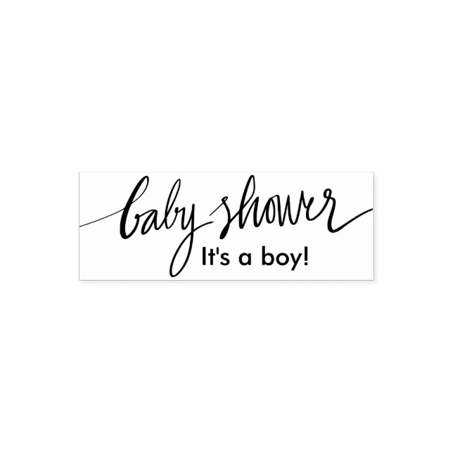 Custom boy or girl baby shower self inking stamp (Design)