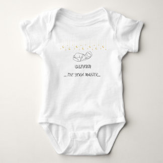 Custom Boy Yoga Master Sleeping Baby Romper Bodysuit