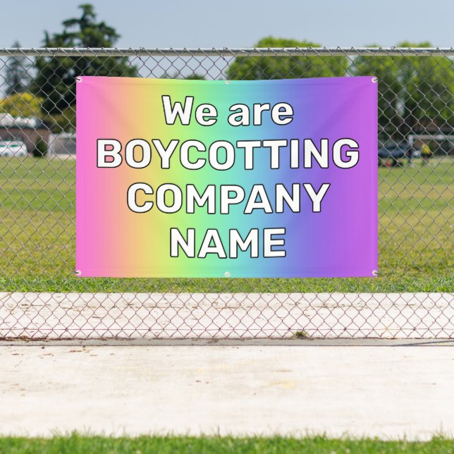 Custom Boycott Rainbow Banner (Insitu)