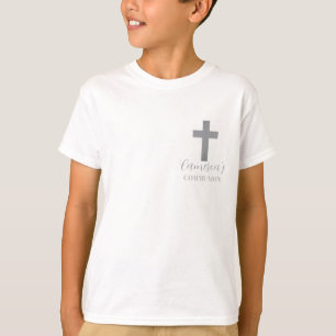 Custom Boys Cross Communion T shirt 
