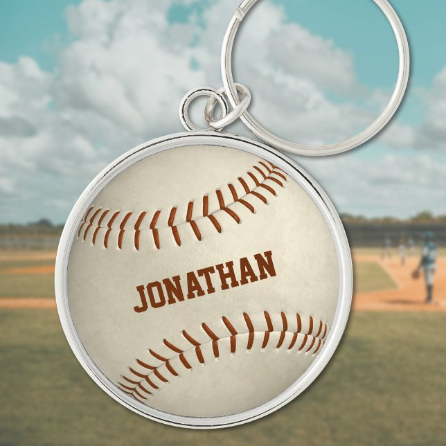 custom boys girls simple baseball softball keychai key ring (Creator Uploaded)