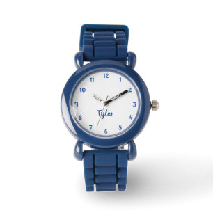 Custom Boys Name Blue Strap kids Watch