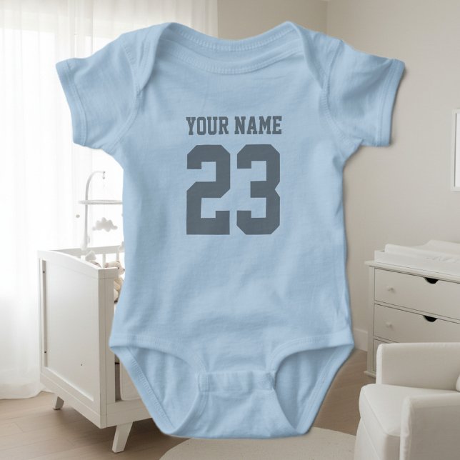 Custom boys sports football jersey baby romper baby bodysuit (sporty baby romper jumpsuit)