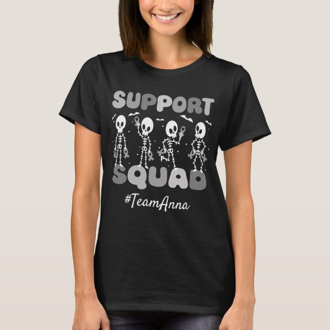 Custom Brain Tumour Support Squad Halloween Tee (Front)