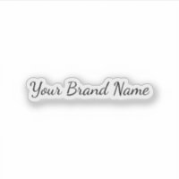 Custom Brand Name In Cursive Transparent